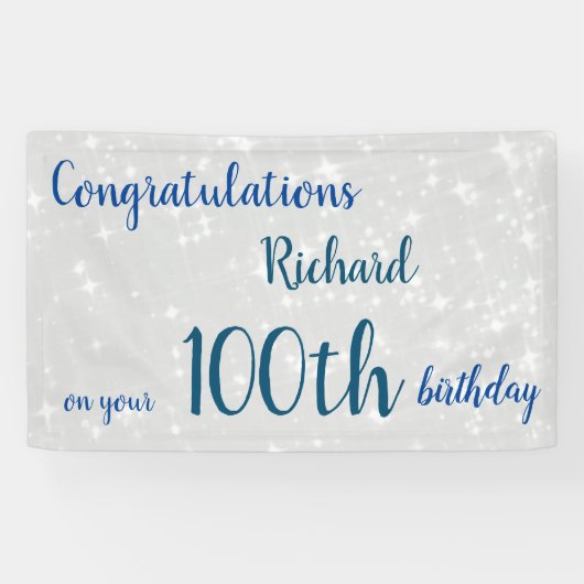 Personalisiert 100. Geburtstag Banner (Horizontal)