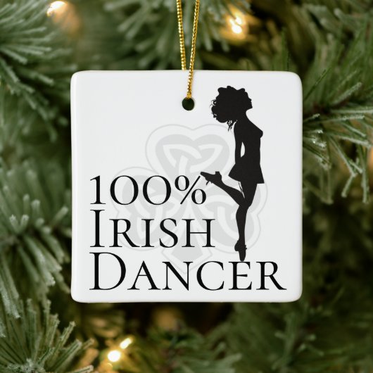 Personalisiert 100% Irish Dancer Hard Shoe Weihnac Keramikornament (Baum)