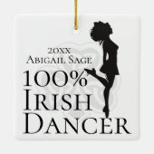 Personalisiert 100% Irish Dancer Hard Shoe Weihnac Keramikornament (Rückseite)