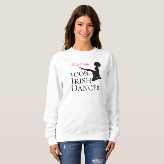 Personalisiert 100% Irish Dancer Soft Shoe Dance Sweatshirt (Vorne ganz)