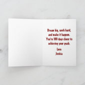 Personalisiert 100 Schultag Karte (Innenseite)