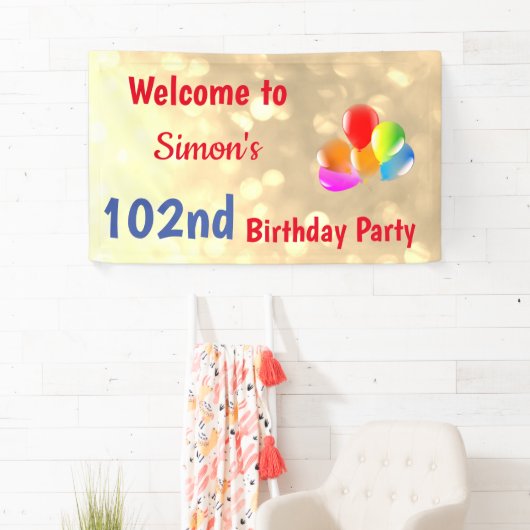 Personalisiert 102. Geburtstag Banner (Insitu)