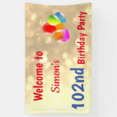 Personalisiert 102. Geburtstag Banner (Vertikal)