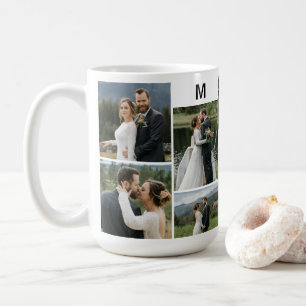 Personalisiert 10 Foto mit Doppelname und Monogram Kaffeetasse