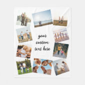 Personalisiert 10 FotoCollage Fleecedecke (Vorderseite)