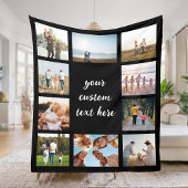 Personalisiert 10 FotoCollage Fleecedecke