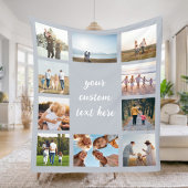Personalisiert 10 FotoCollage Fleecedecke
