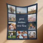 Personalisiert 10 FotoCollage Fleecedecke