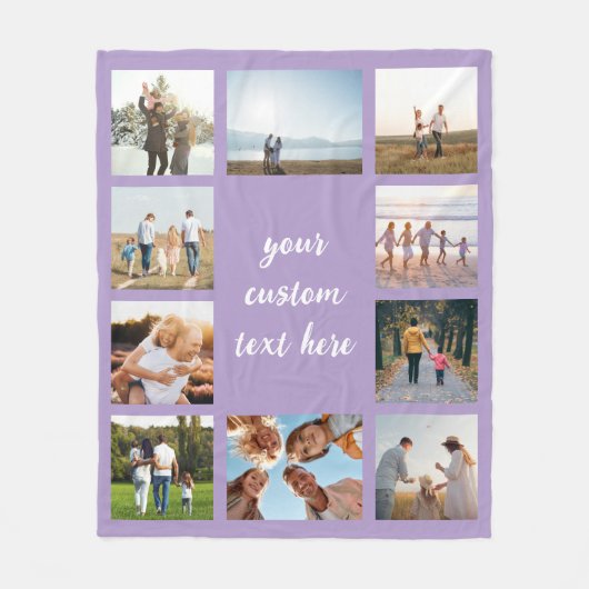Personalisiert 10 FotoCollage Fleecedecke (Vorderseite)