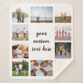 Personalisiert 10 FotoCollage Sherpadecke (Vorderseite)