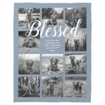 Personalisiert 11 FotoCollage BLESSED Dusty Blue