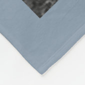 Personalisiert 11 FotoCollage BLESSED Dusty Blue Fleecedecke (Ecke)