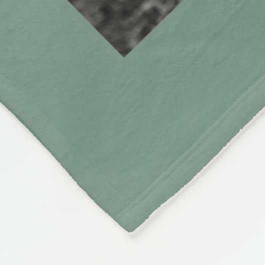 Personalisiert 11 FotoCollage BLESSED Dusty Green Fleecedecke (Ecke)