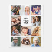 Personalisiert 11 FotoCollage Fleecedecke (Vorderseite)