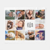 Personalisiert 11 FotoCollage Fleecedecke (Vorderseite (Horizontal))