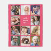 Personalisiert 11 FotoCollage Fleecedecke (Vorderseite)