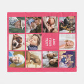 Personalisiert 11 FotoCollage Fleecedecke (Vorderseite (Horizontal))