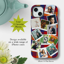 Personalisiert 11 FotoCollage iPhone 15 Plus Hülle