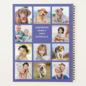 Personalisiert 11 FotoCollage Trendy Periwinkle Planer (Rückseite)