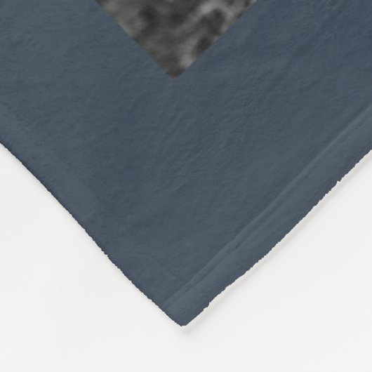 Personalisiert 11 Fotomaterial BLESSED Dark Blue Fleecedecke (Ecke)