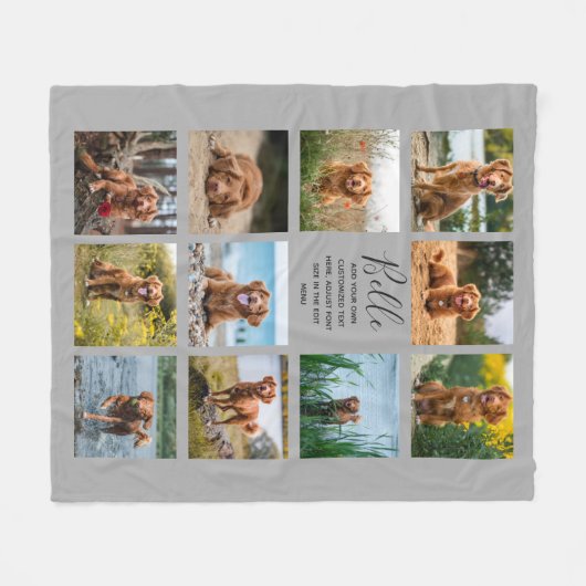 Personalisiert 11 Fotomaterial grau Fleecedecke (Vorderseite (Horizontal))