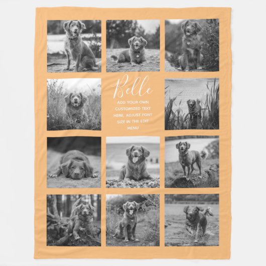 Personalisiert 11 Fotomaterial Orange Fleecedecke (Vorderseite)