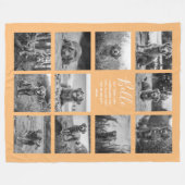 Personalisiert 11 Fotomaterial Orange Fleecedecke (Vorderseite (Horizontal))