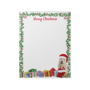 Personalisiert 11 x 8,5" Weihnachten Husky Hund Kr Notizblock