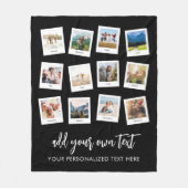 Personalisiert 12 Fotomaterial Fleecedecke (Vorderseite)