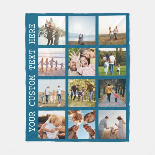 Personalisiert 12 Fotomaterial Fleecedecke (Vorderseite)
