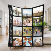 Personalisiert 12 Fotomaterial Fleecedecke
