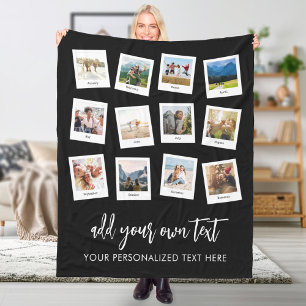 Personalisiert 12 Fotomaterial Fleecedecke