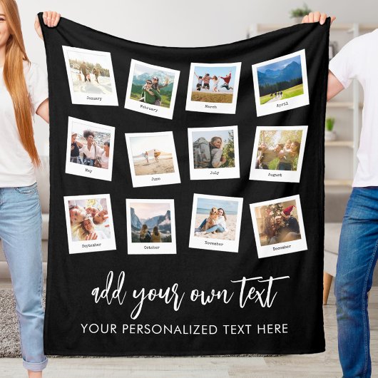 Personalisiert 12 Fotomaterial Fleecedecke