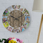 Personalisiert 12 Fotomaterial Naturholz Runde<br><div class="desc">Erstellen Sie Ihre eigene einzigartige Wanduhr. Die Fotovorlage ist für Sie bereit, 12 Ihrer Lieblings-Fotos hinzuzufügen. Das Set ist für Sie bereit. Fügen Sie Ihre Bilder von oben im Uhrzeigersinn hinzu und schalten Sie sie um, um das gewollt Aussehen zu erhalten. Dieses Design aus Naturholz hat weiße Zahlen und wird...</div>