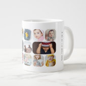 Personalisiert 13 Fotos und Text Jumbo-Tasse (Vorderseite Rechts)