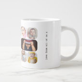 Personalisiert 13 Fotos und Text Jumbo-Tasse (Rechts)
