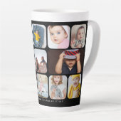 Personalisiert 13 Fotos und Text Milchtasse (Rechte Ecke)