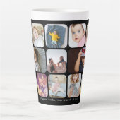 Personalisiert 13 Fotos und Text Milchtasse (Vorderseite)