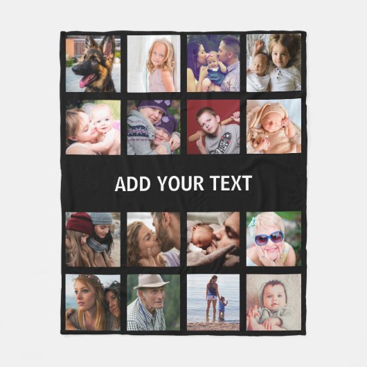 Personalisiert 16 Fotomaterial Fleecedecke (Vorderseite)