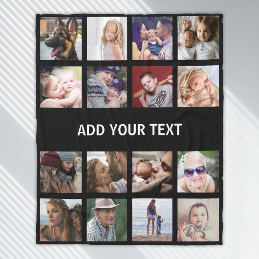 Personalisiert 16 Fotomaterial Fleecedecke