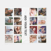 Personalisiert 16 Fotomaterial White Fleecedecke (Vorderseite (Horizontal))