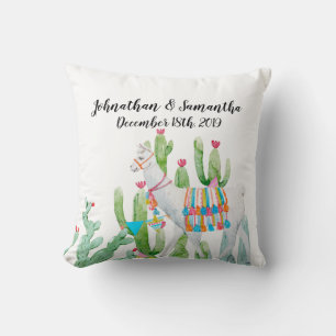 Personalisiert 16"x16" Throw Pillow Boho Llama Boh Kissen