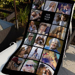 Personalisiert 17 FotoCollage Strandtuch<br><div class="desc">Lassen Sie sich von Ihrem Personalisierten Badetuch in der Sonne verwöhnen! Unser Handtuch ist für die Vielseitigkeit konzipiert und weist einen schwarzen Hintergrund auf, der auf jeden Farbton Ihrer Wahl verschoben werden kann. Fügen Sie eine einzigartige Touch mit 17 Fotos Ihrer Wahl und einer einfachen, aber gleichzeitig wichtigen Textvorlage hinzu....</div>