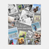 Personalisiert 17 Vater FotoCollage | Vatertag F Fleecedecke (Vorderseite)