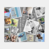 Personalisiert 17 Vater FotoCollage | Vatertag F Fleecedecke (Vorderseite (Horizontal))