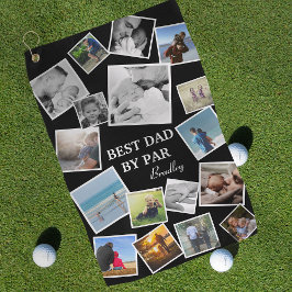 Personalisiert 17 Vater FotoCollage | Vatertag Golfhandtuch