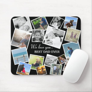 Personalisiert 17 Vater FotoCollage   Vatertag Mousepad