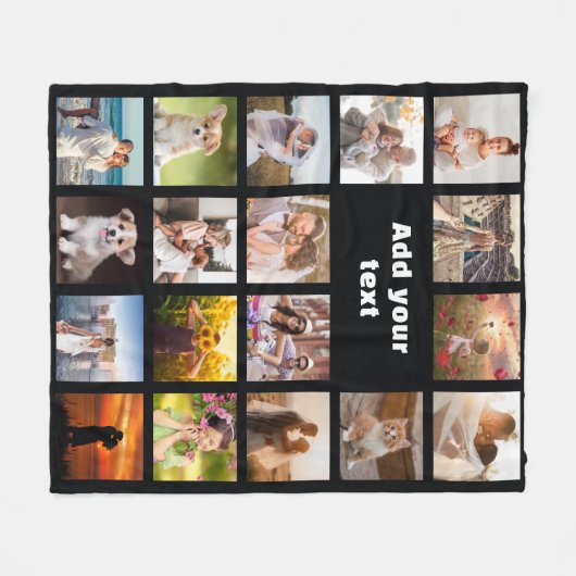 Personalisiert 18 Fotolack Fleece Blanket (Vorderseite (Horizontal))