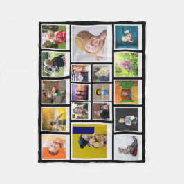 Personalisiert 18 Fotomaterial Modernes Trendschwa Fleecedecke