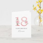 Personalisiert 18 Jahre Karte (Gelbe Blume)